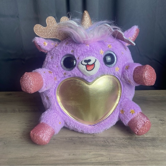 Zuru Rainbocorn Plush Purple Gold Deery Queen Reindeer Stuffed Animal Toy - Picture 1 of 12